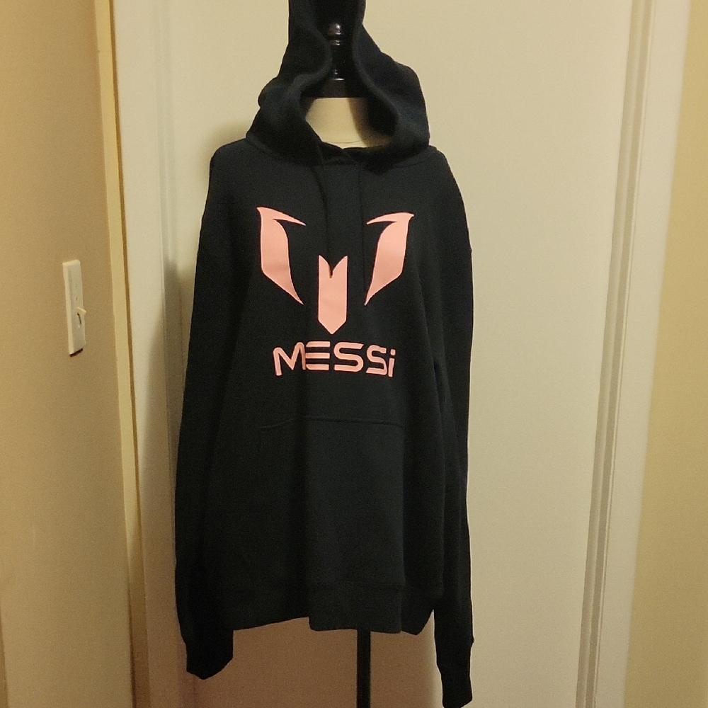 NWT: Men's MESSi Collection Black and Pink Hoodie